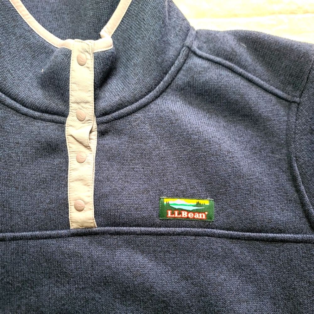Men's L.L.Bean Sweater Fleece Pullover sz 2X Blue Gray